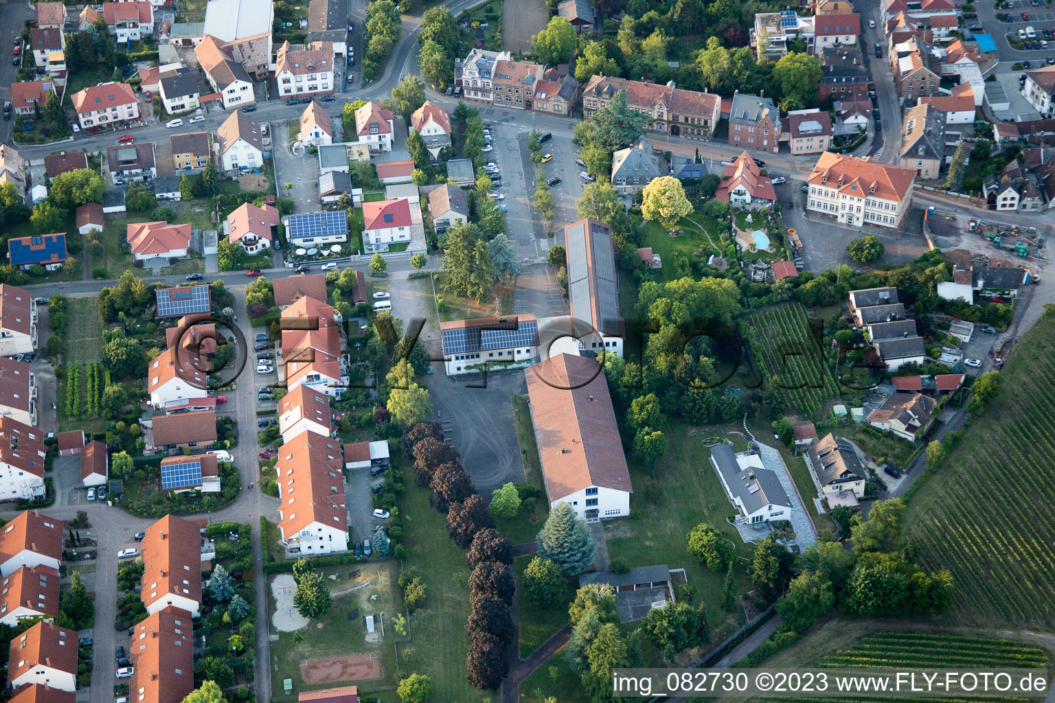 Oblique view of Edenkoben in the state Rhineland-Palatinate, Germany