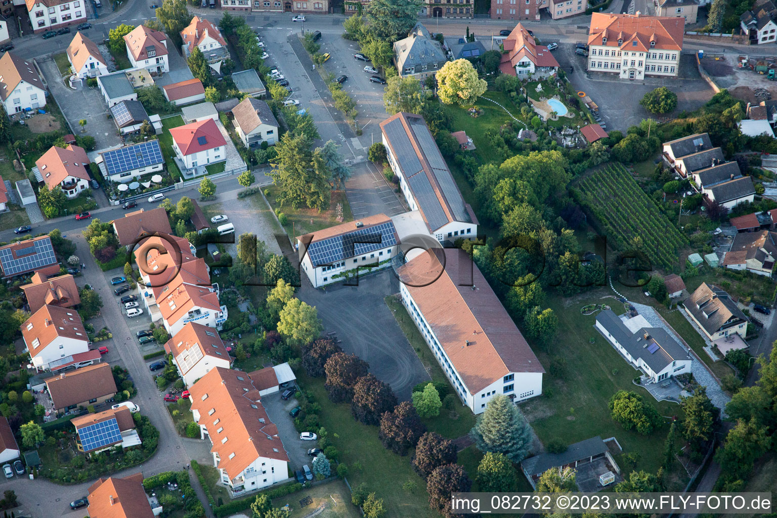 Edenkoben in the state Rhineland-Palatinate, Germany out of the air