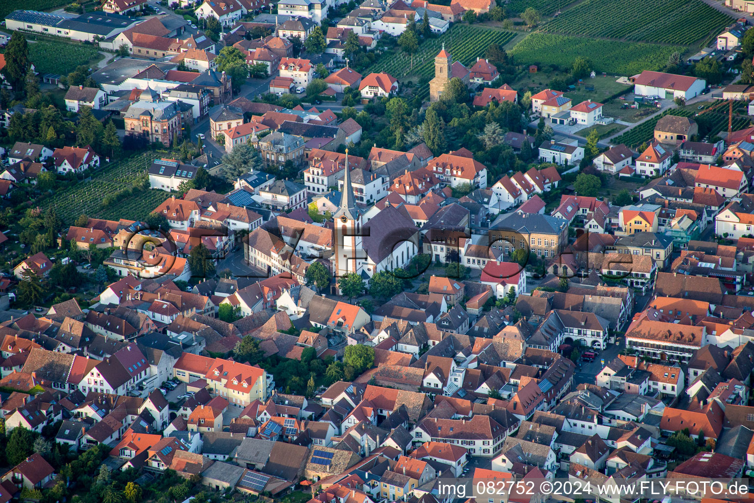 Church building in the village of in Maikammer in the state Rhineland-Palatinate, Germany