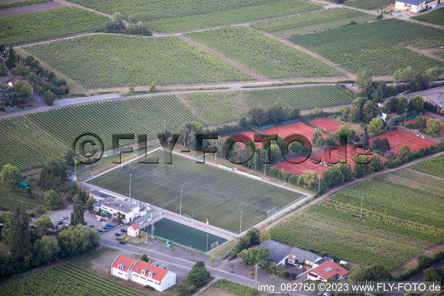 Oblique view of District Hambach an der Weinstraße in Neustadt an der Weinstraße in the state Rhineland-Palatinate, Germany