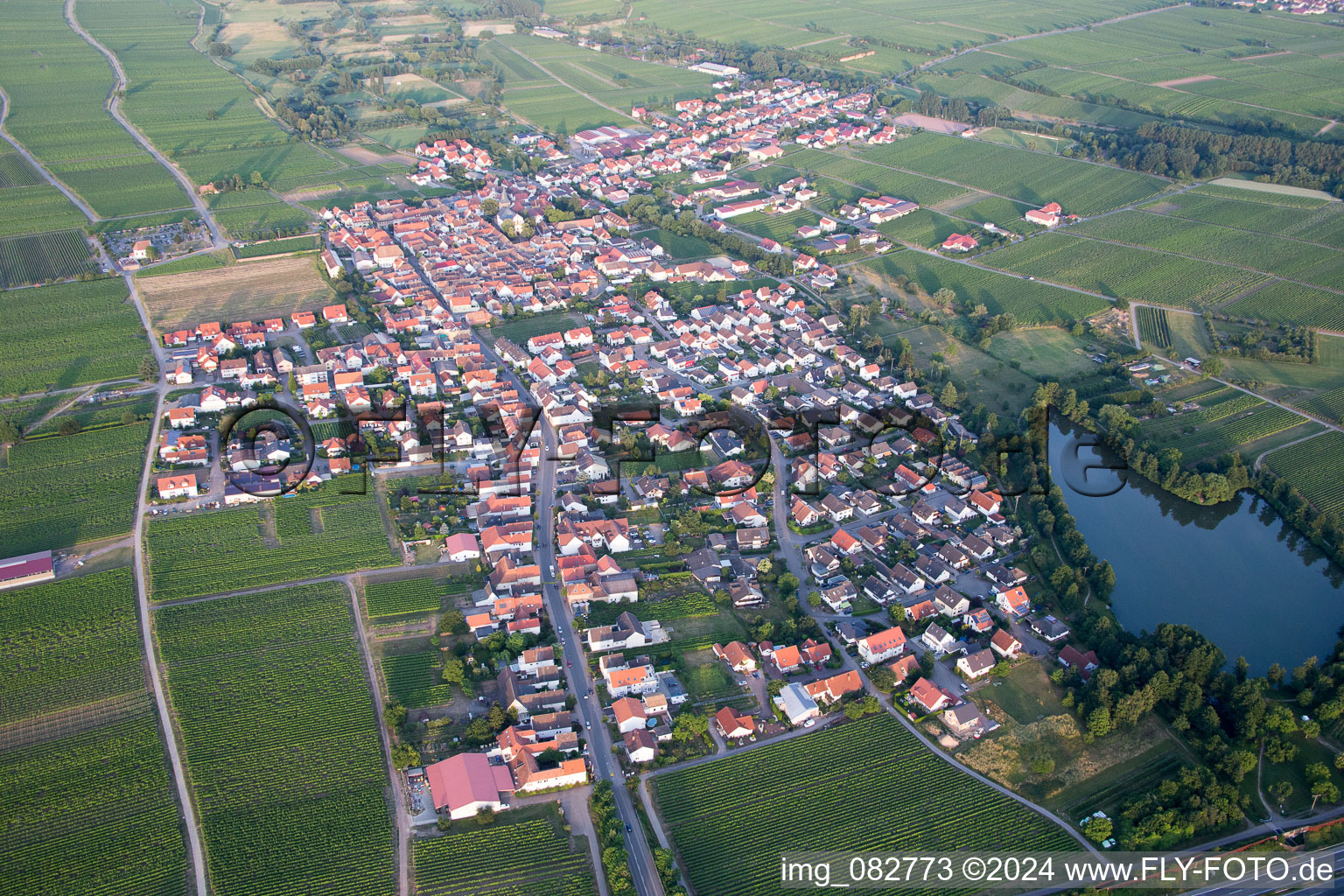 Kirrweiler in the state Rhineland-Palatinate, Germany out of the air