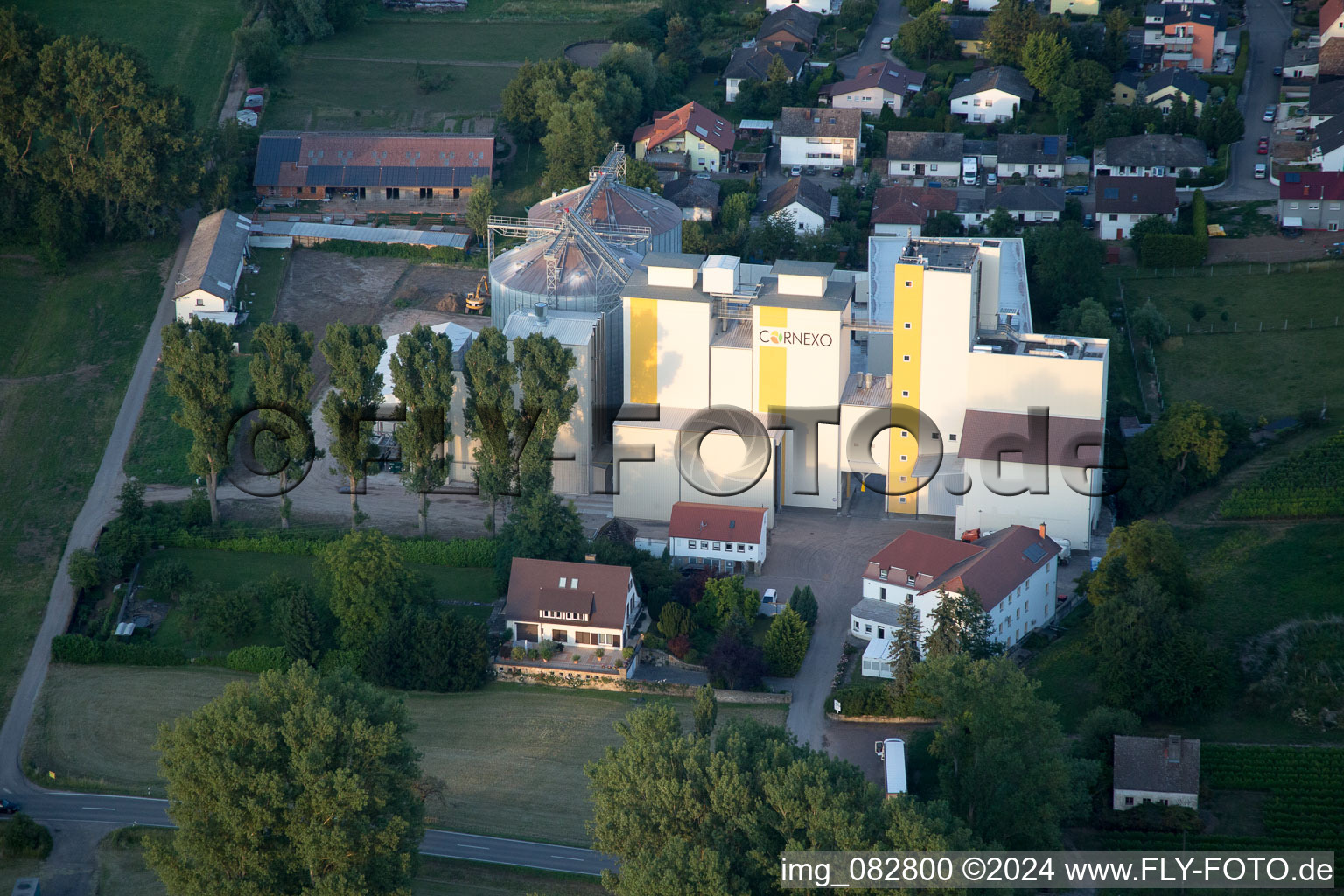 Freimersheim in the state Rhineland-Palatinate, Germany seen from above