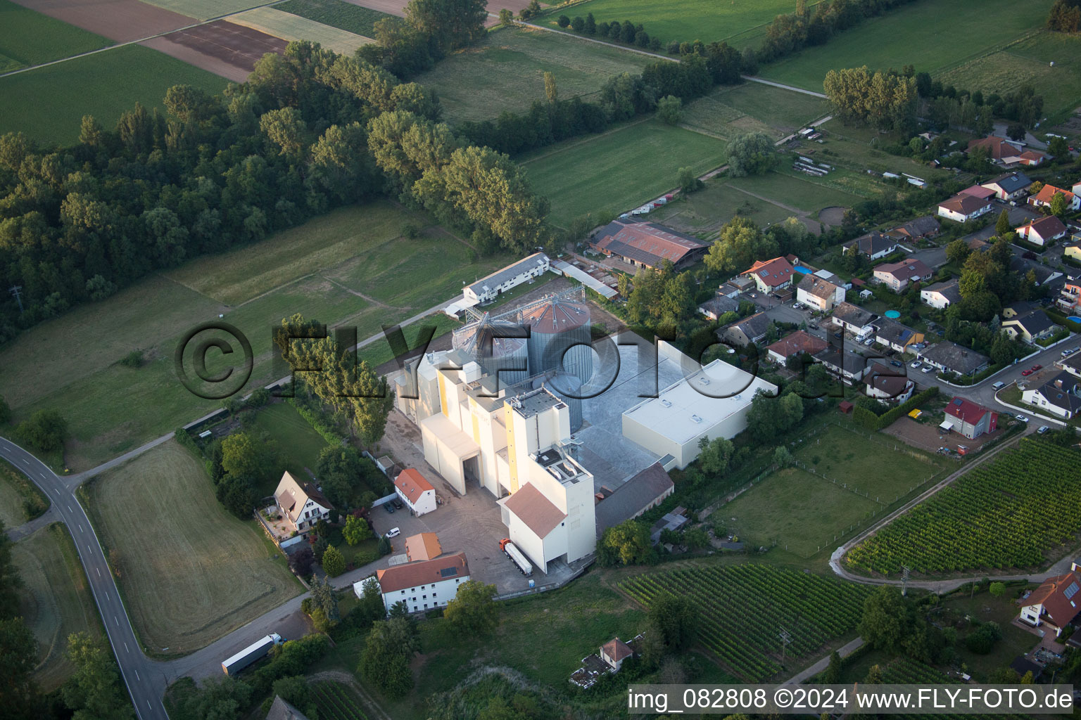 Freimersheim in the state Rhineland-Palatinate, Germany viewn from the air