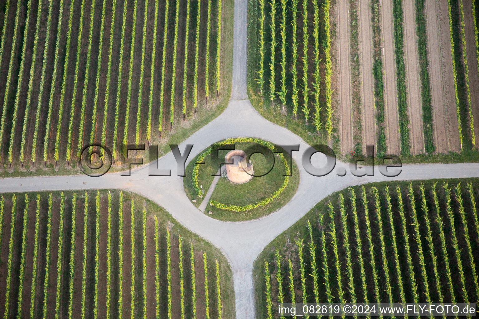 Aerial view of Hochstadt in the state Rhineland-Palatinate, Germany