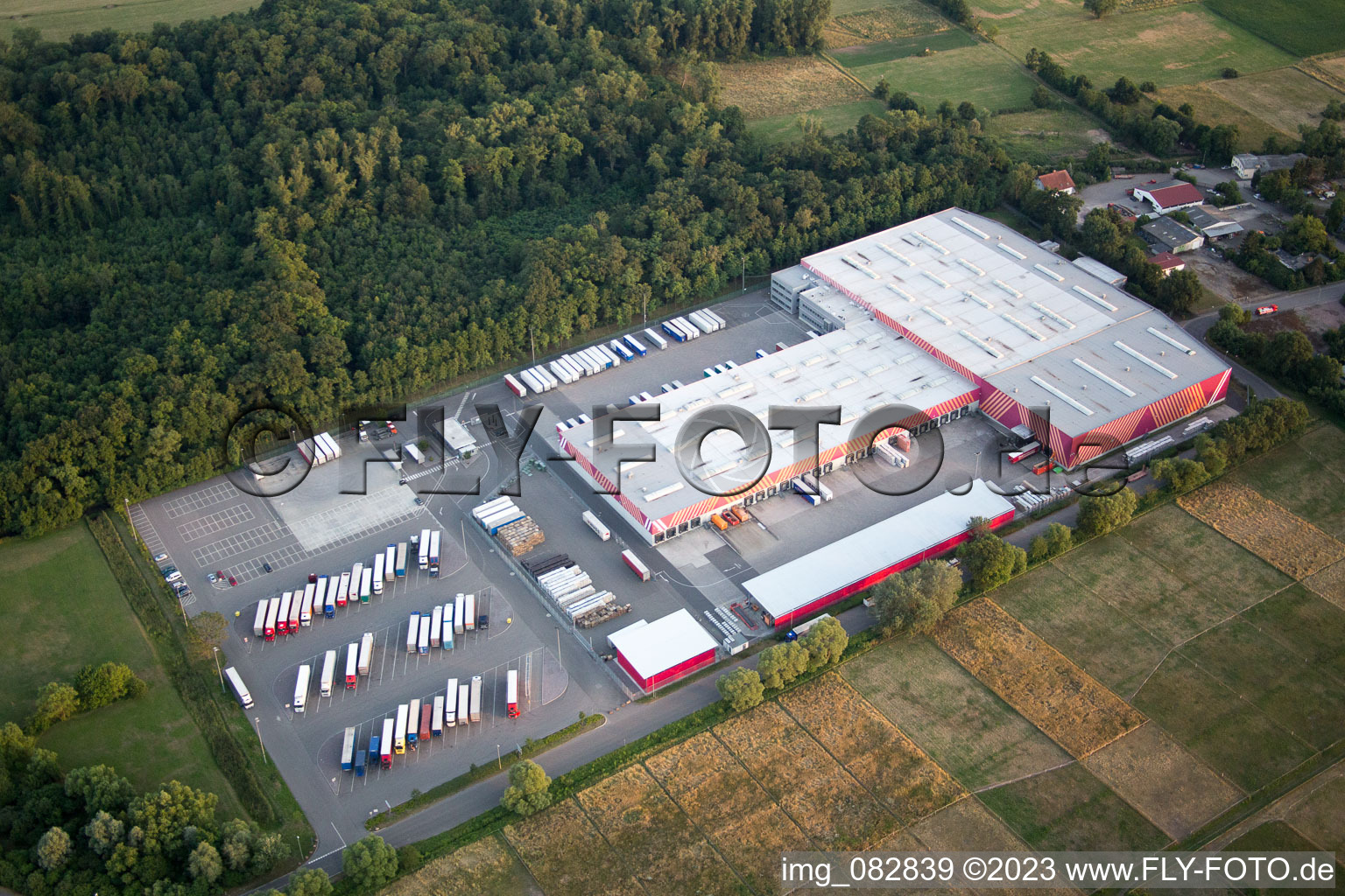 Hornbach Logistics Center in the district Dreihof in Essingen in the state Rhineland-Palatinate, Germany