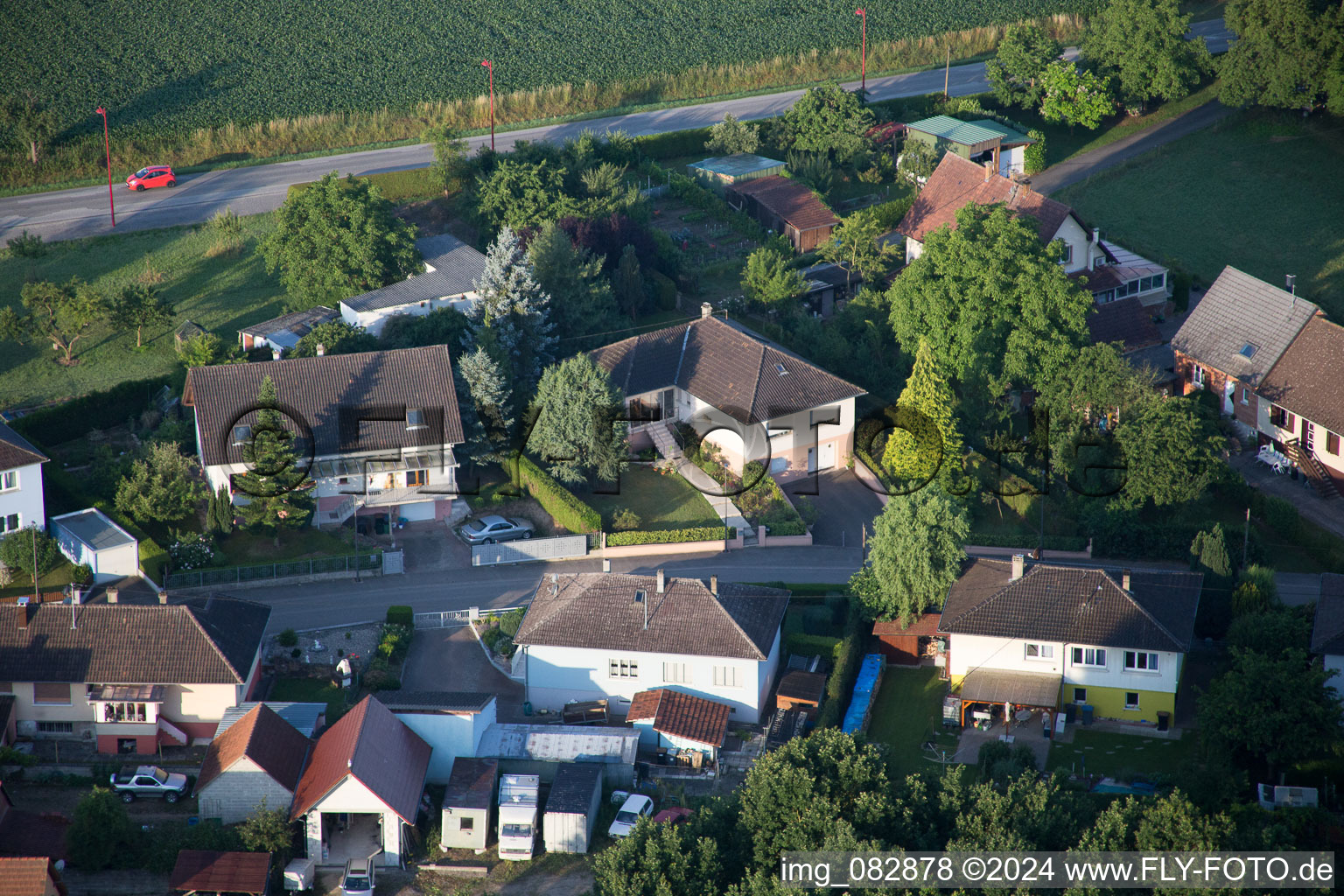 Scheibenhard in the state Bas-Rhin, France out of the air