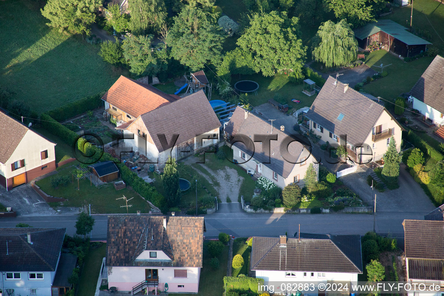 Drone recording of Scheibenhard in the state Bas-Rhin, France