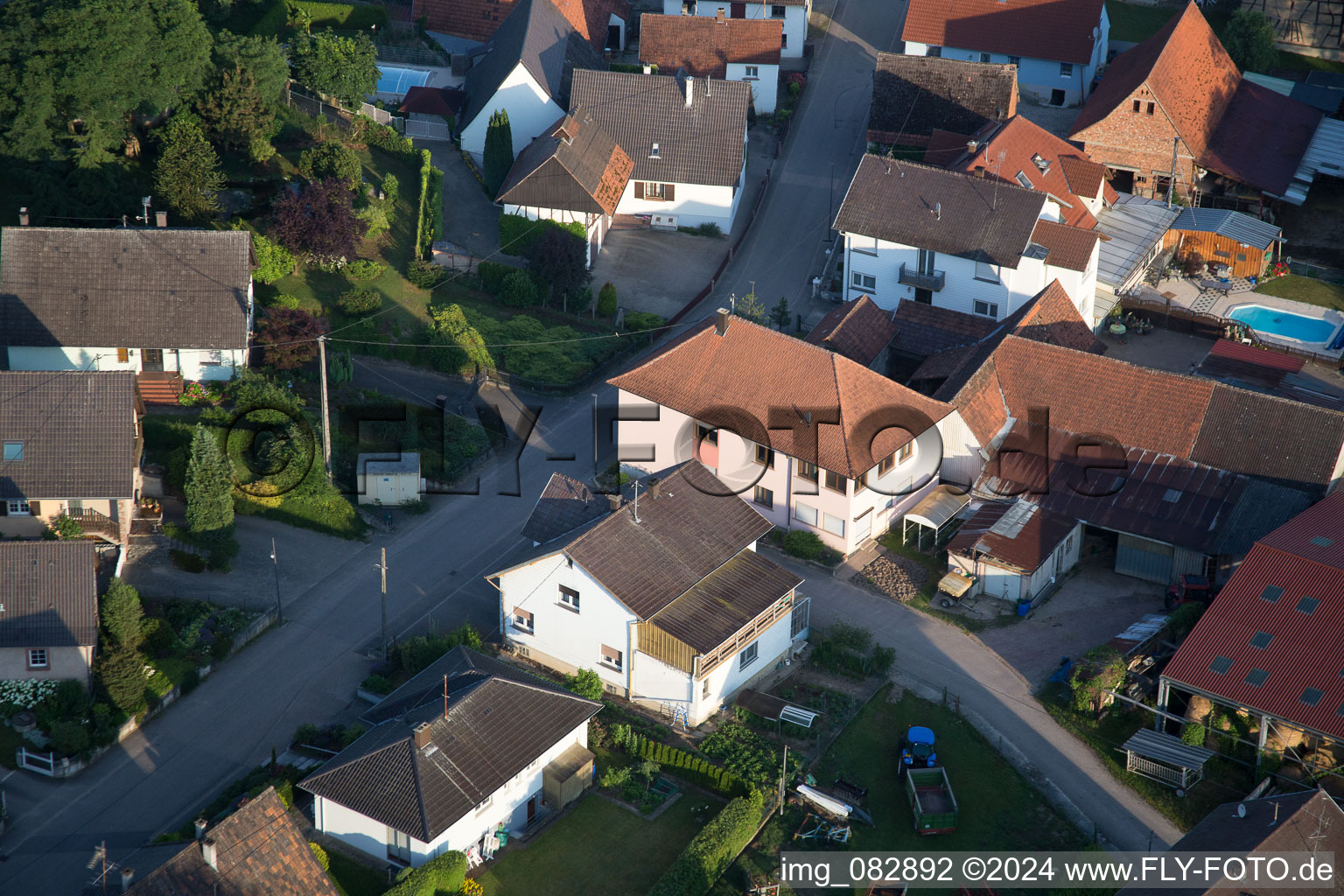 Scheibenhard in the state Bas-Rhin, France out of the air