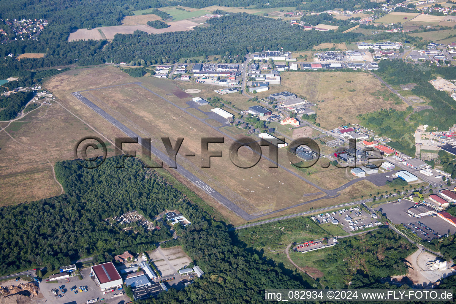 Airport in Haguenau in the state Bas-Rhin, France