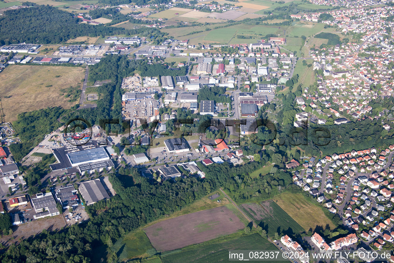 Aerial photograpy of Haguenau in the state Bas-Rhin, France