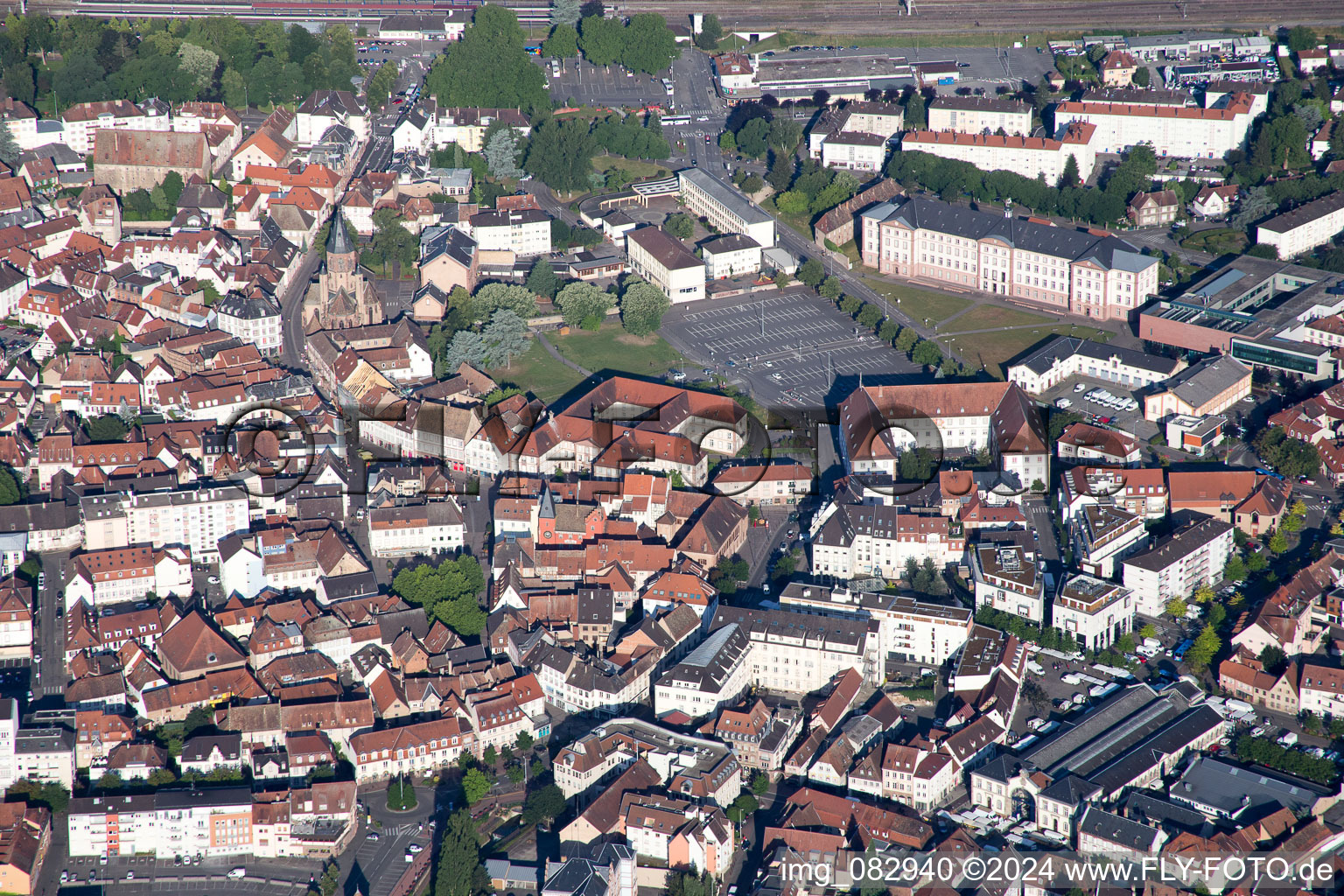 Museum building ensemble Media from Old Island / MediathA?que de la Vieille-Ile in Haguenau in Grand Est, France