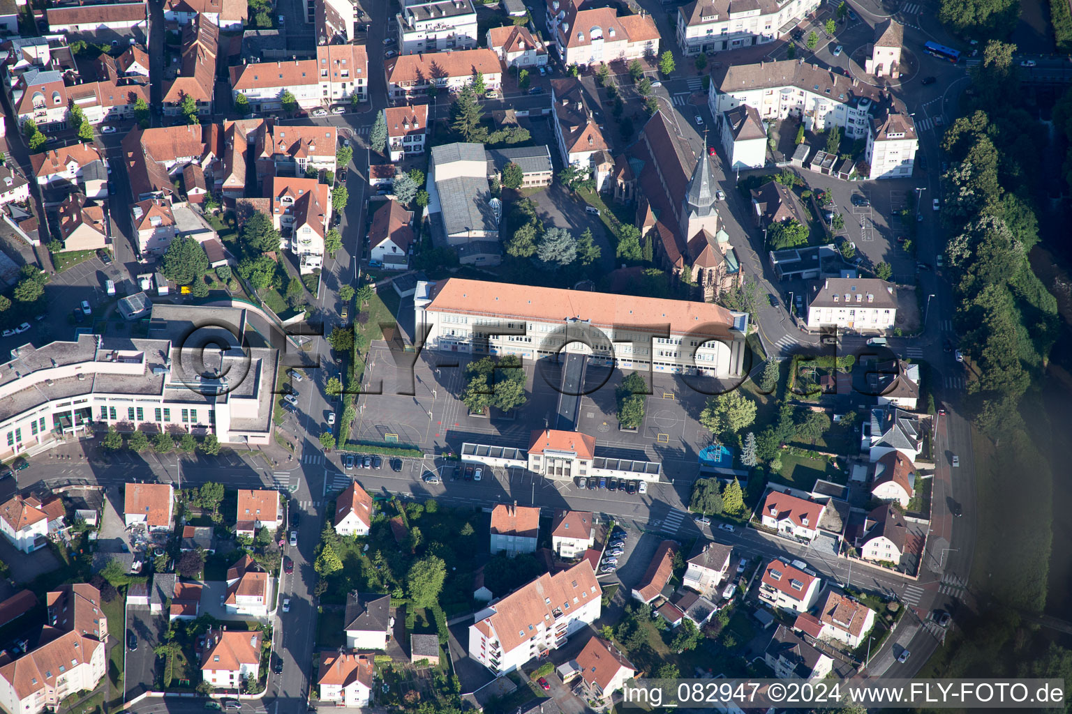 School building of the Ecole Saint Nicolas in Haguenau in Grand Est, France