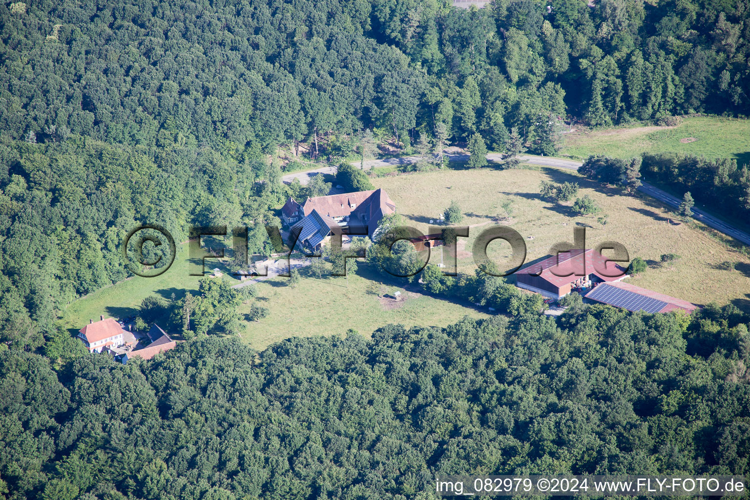 Aerial photograpy of Drachenbronn-Birlenbach in the state Bas-Rhin, France