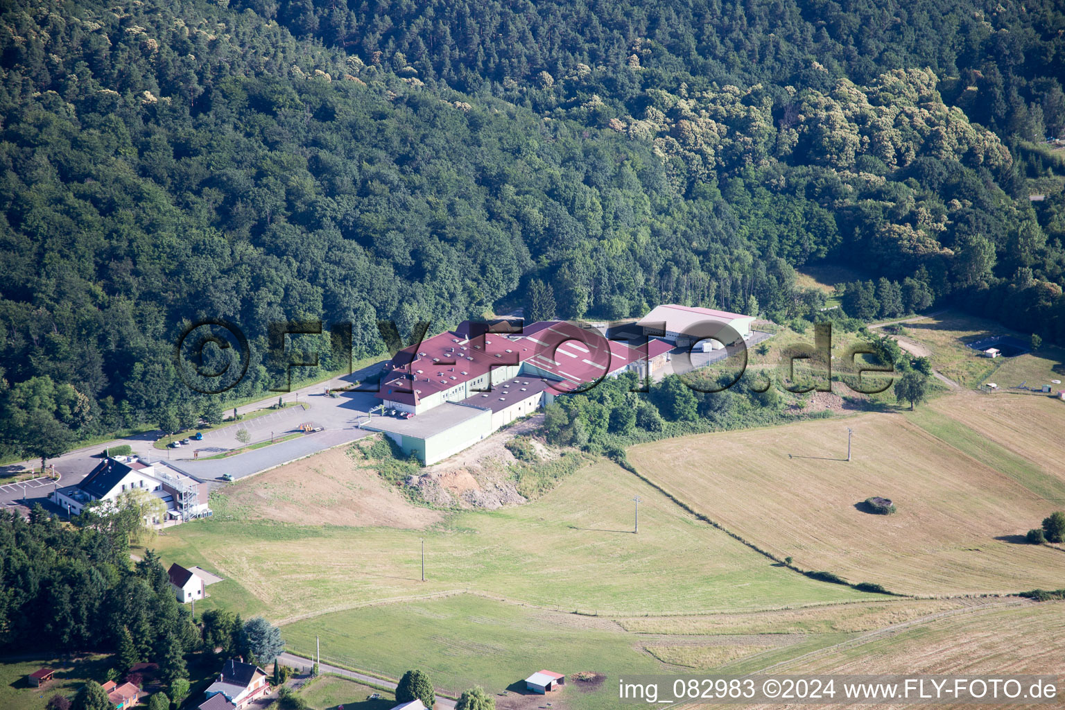 Aerial photograpy of Cleebourg in the state Bas-Rhin, France