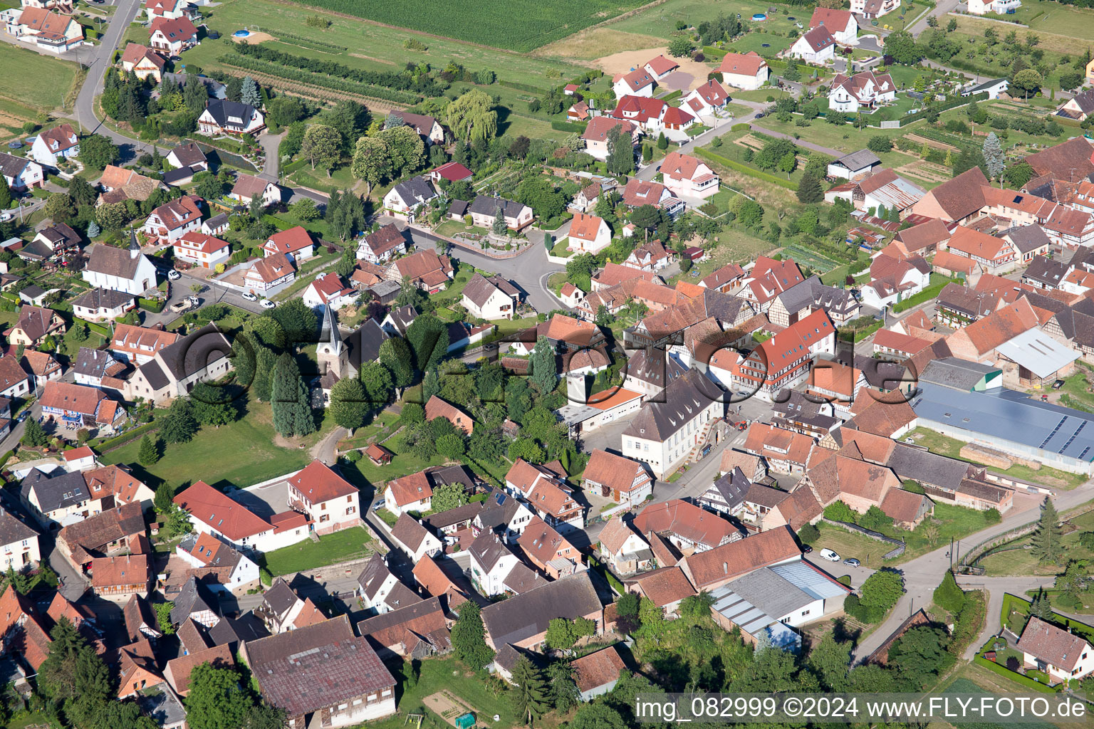 Steinseltz in the state Bas-Rhin, France out of the air