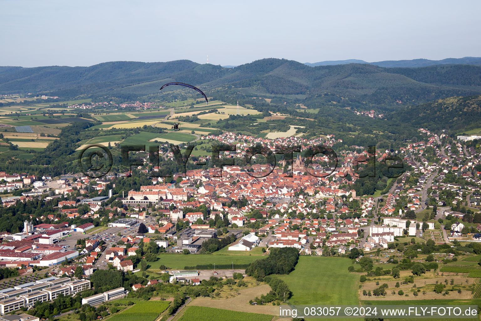 Aerial photograpy of Wissembourg in the state Bas-Rhin, France