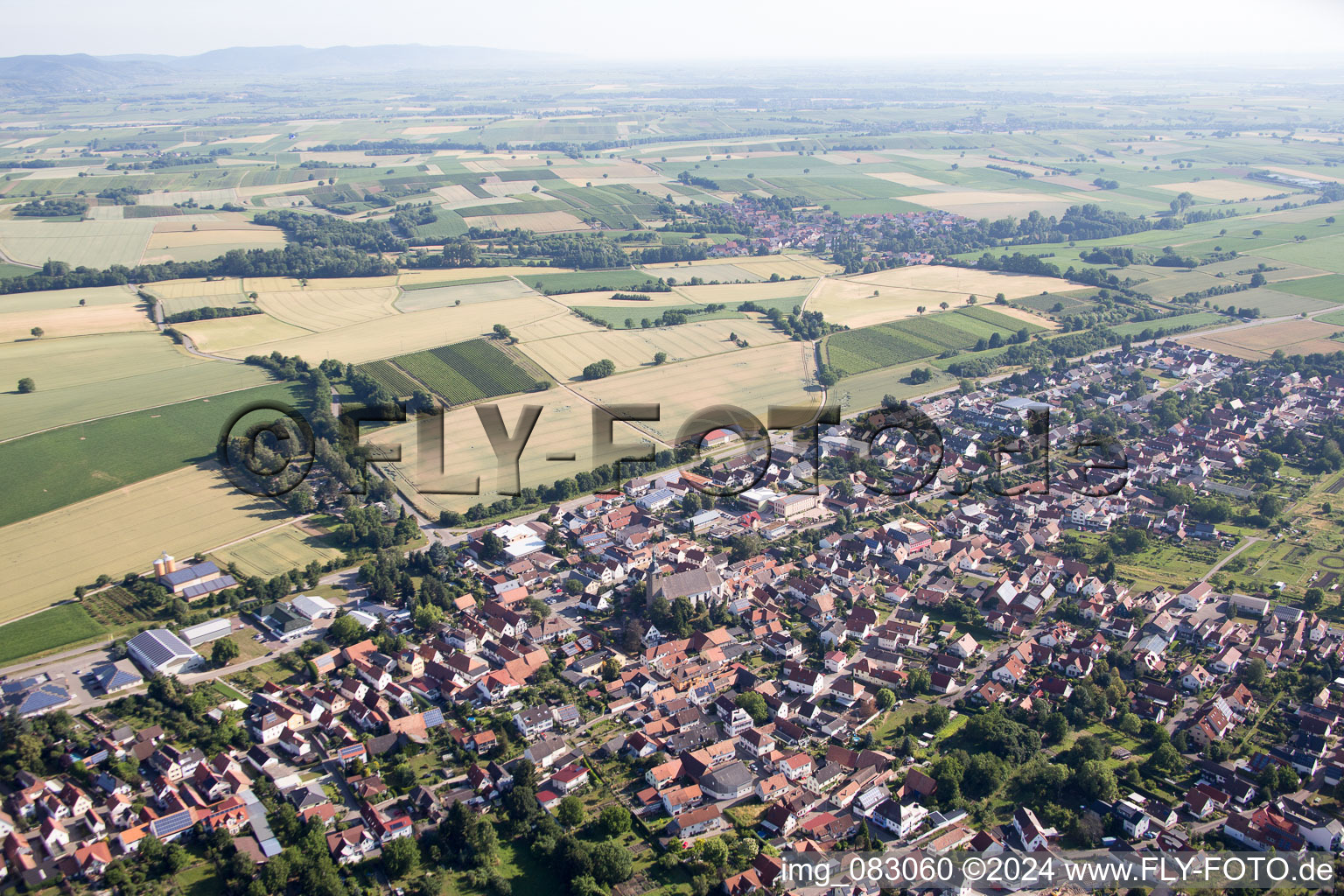 Steinfeld in the state Rhineland-Palatinate, Germany from the drone perspective