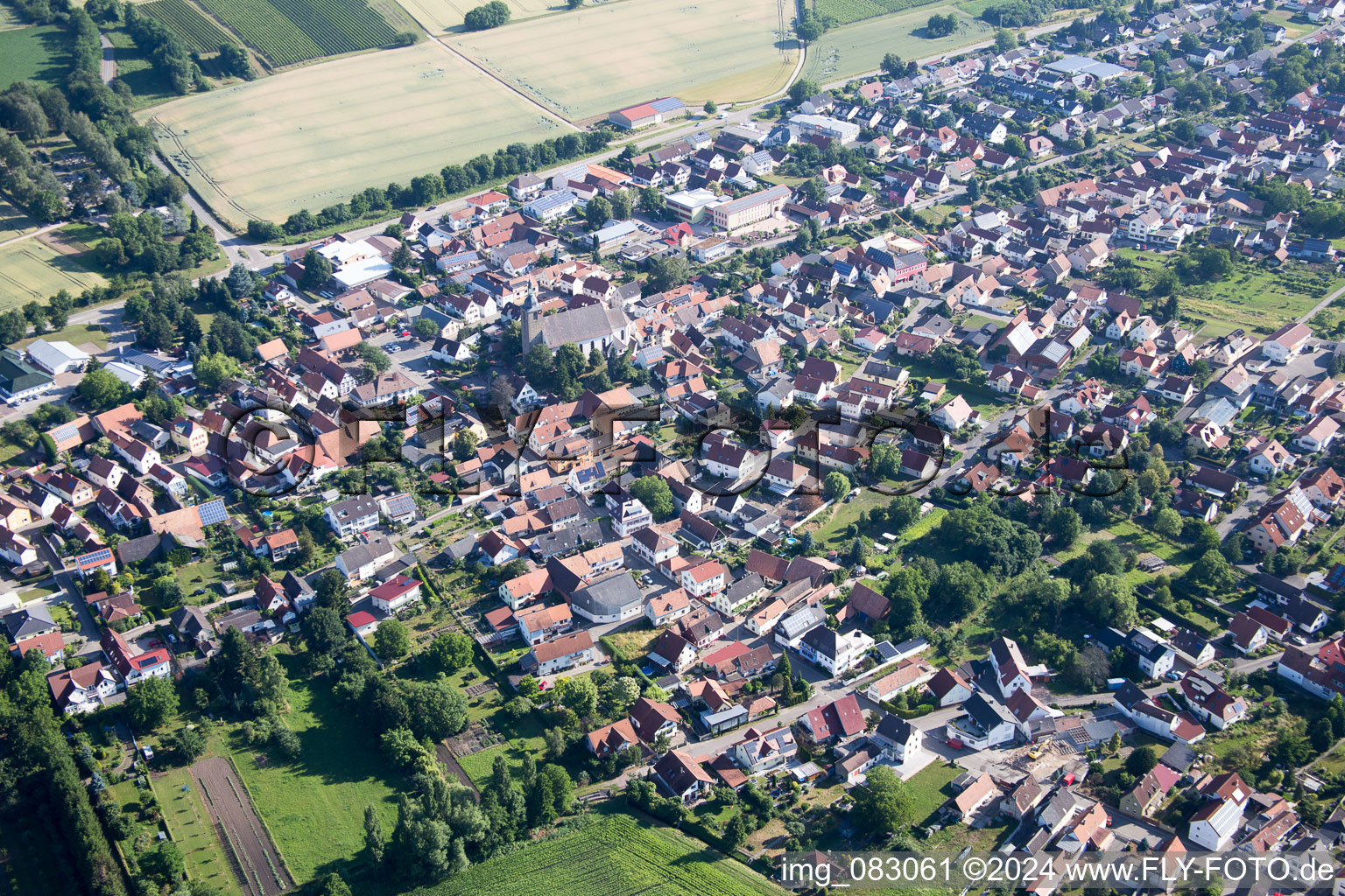 Steinfeld in the state Rhineland-Palatinate, Germany from a drone