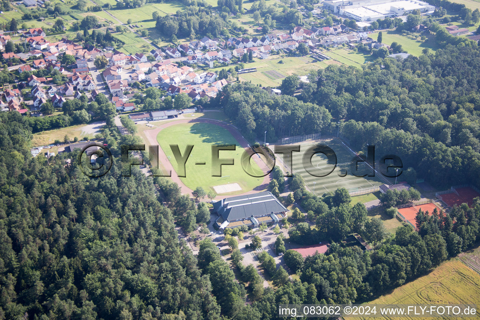 District Schaidt in Wörth am Rhein in the state Rhineland-Palatinate, Germany from a drone