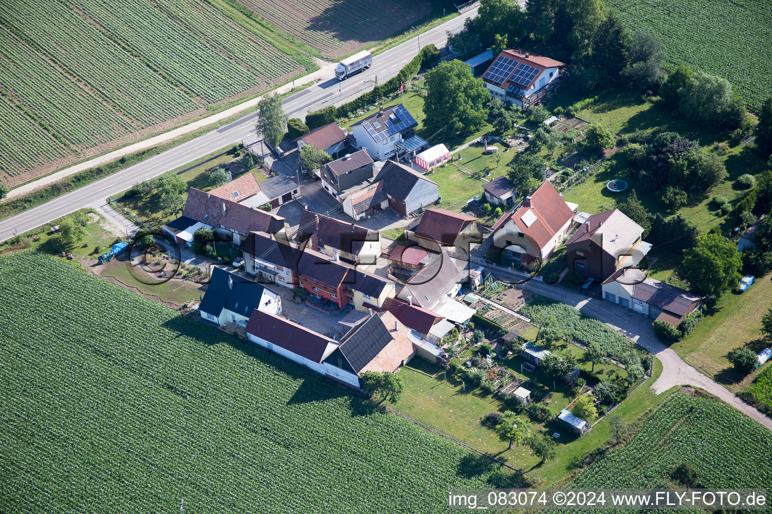 Minfeld in the state Rhineland-Palatinate, Germany out of the air