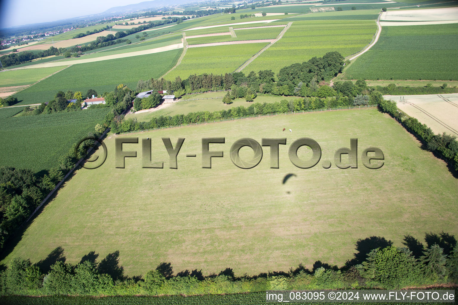 Drone recording of Minfeld in the state Rhineland-Palatinate, Germany