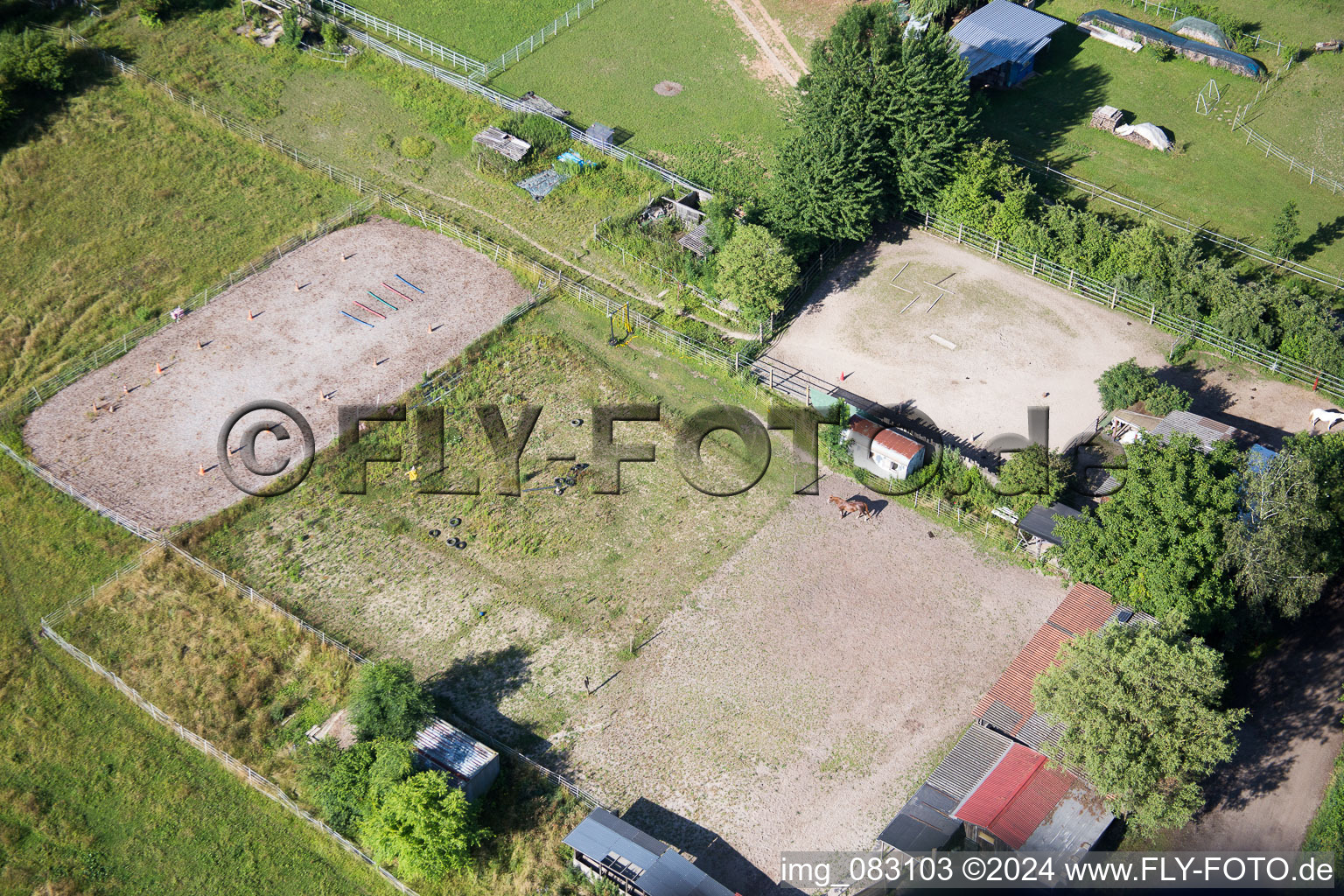 Minfeld in the state Rhineland-Palatinate, Germany from above