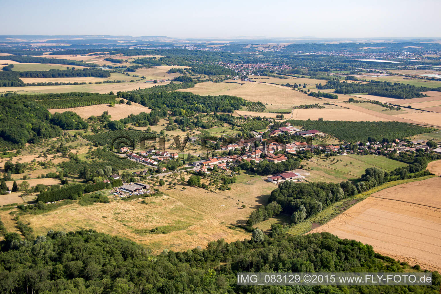 Aerial view of Vigneulles in the state Meurthe et Moselle, France