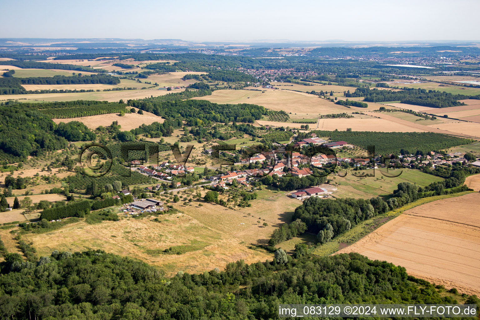 Aerial view of Vigneulles in the state Meurthe et Moselle, France