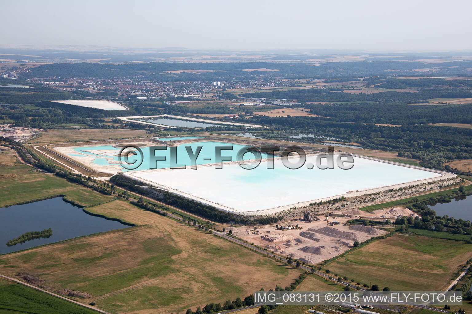 Aerial view of Saline in Rosières-aux-Salines in the state Meurthe et Moselle, France