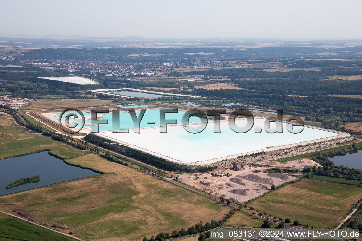 Aerial view of Saline in Rosières-aux-Salines in the state Meurthe et Moselle, France