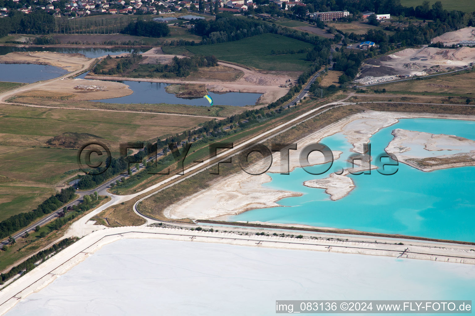 Aerial photograpy of Saltworks in Rosières-aux-Salines in the state Meurthe et Moselle, France