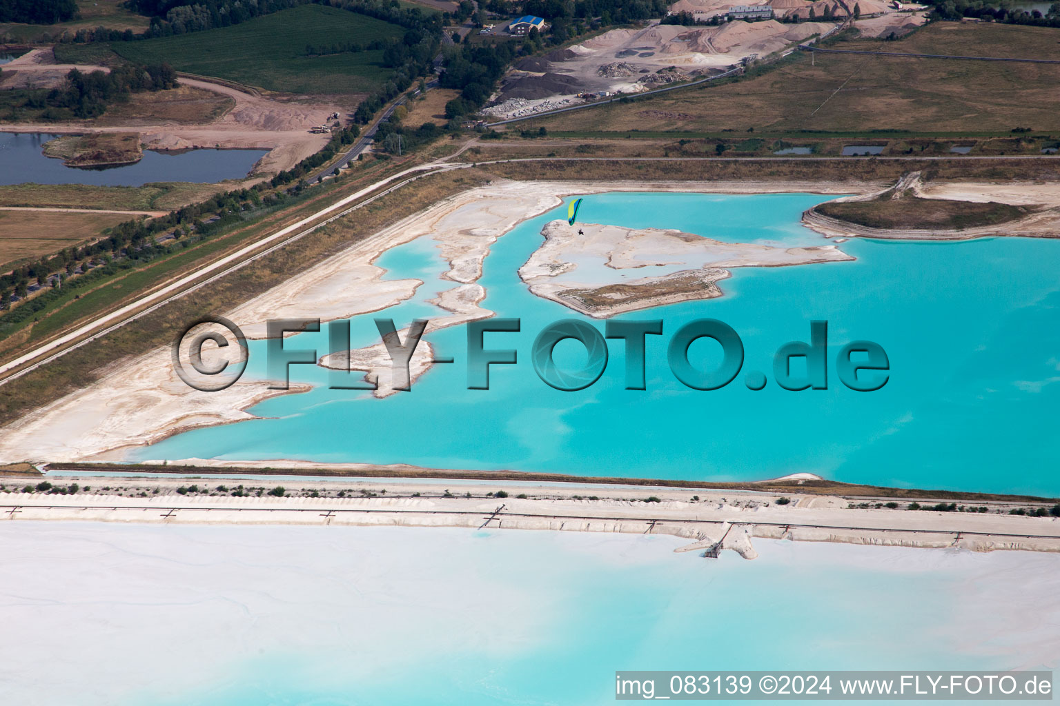 Aerial view of Saline in Rosières-aux-Salines in the state Meurthe et Moselle, France