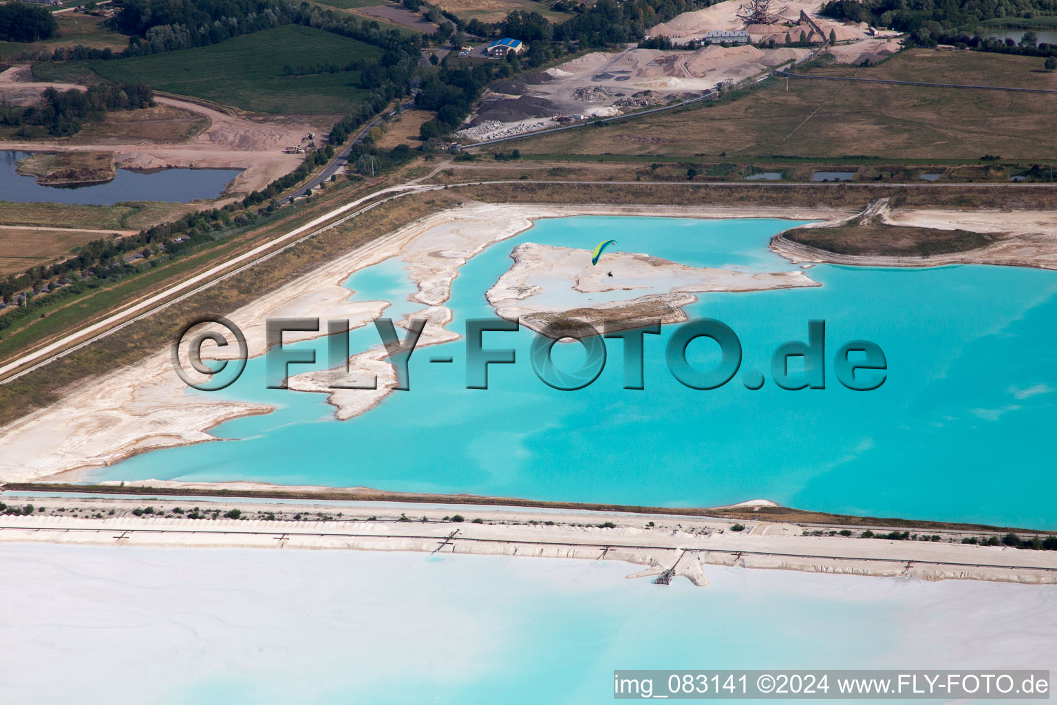 Oblique view of Saltworks in Rosières-aux-Salines in the state Meurthe et Moselle, France