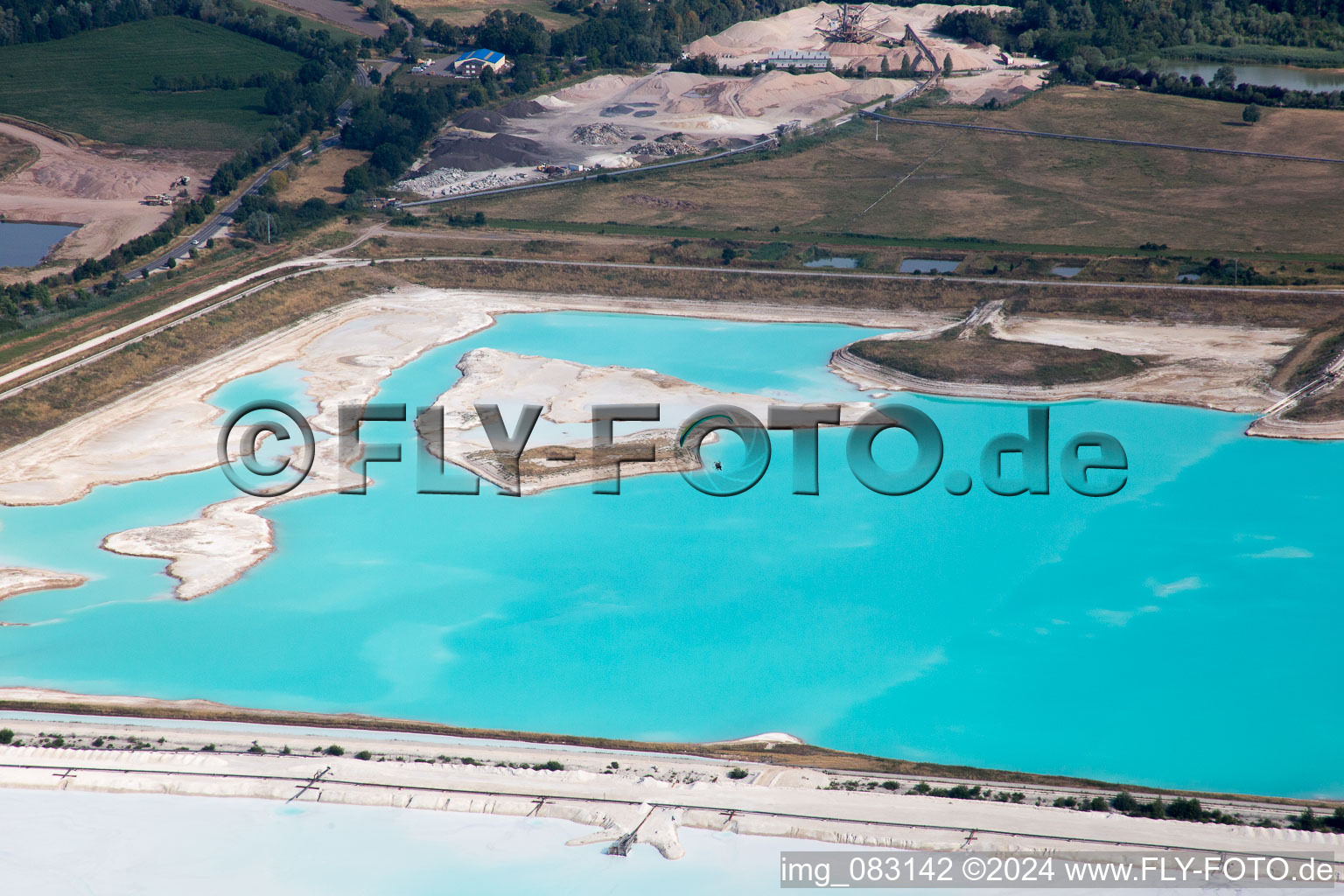 Saltworks in Rosières-aux-Salines in the state Meurthe et Moselle, France from above