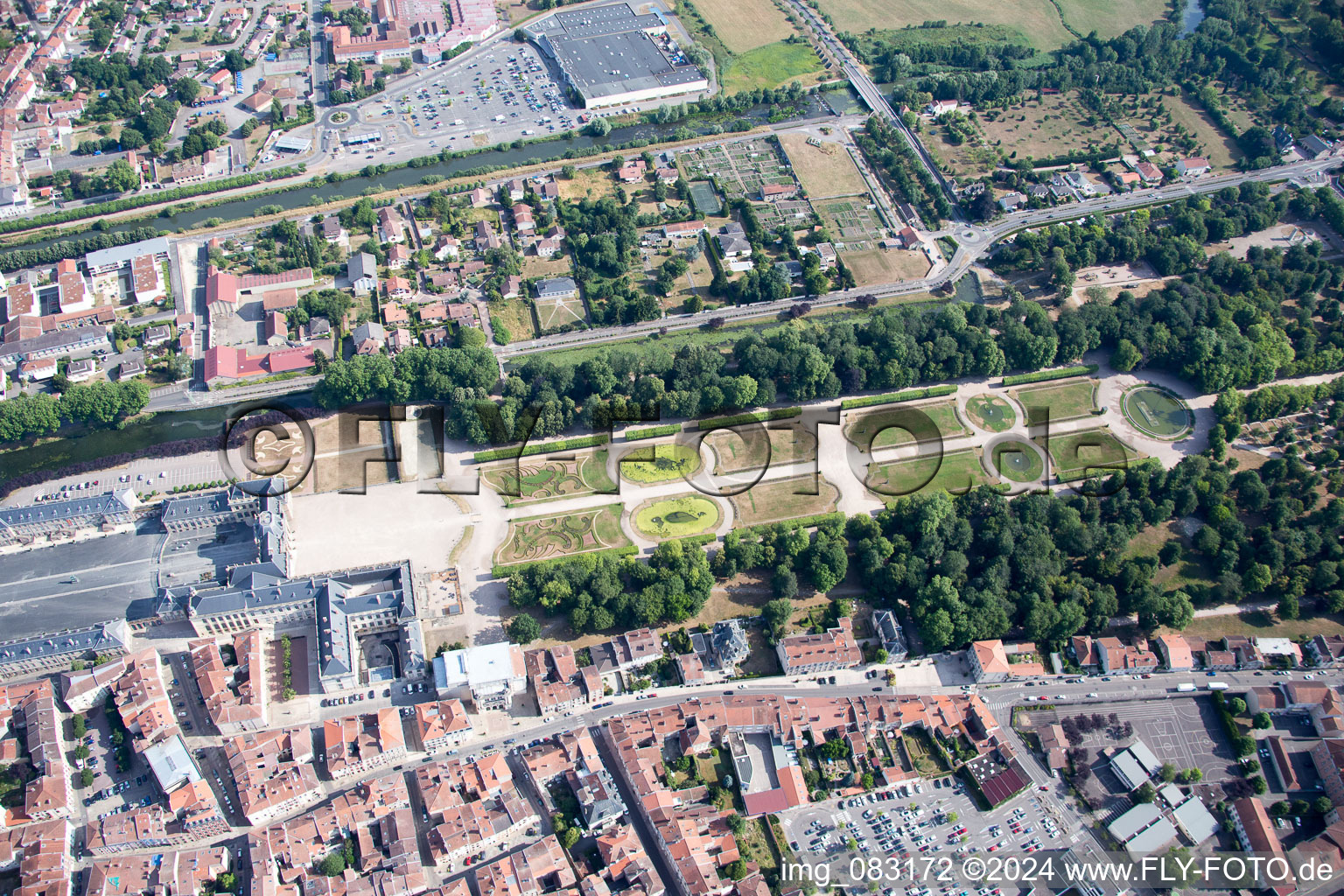 Lunéville in the state Meurthe et Moselle, France out of the air