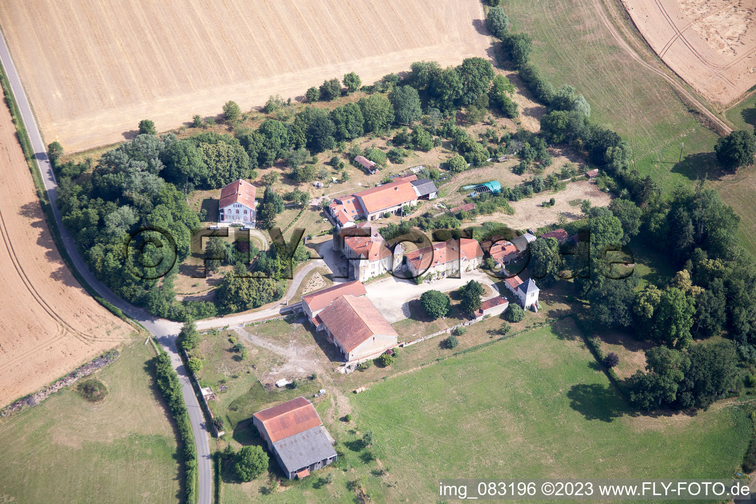 Aerial photograpy of Buissoncourt in the state Meurthe et Moselle, France