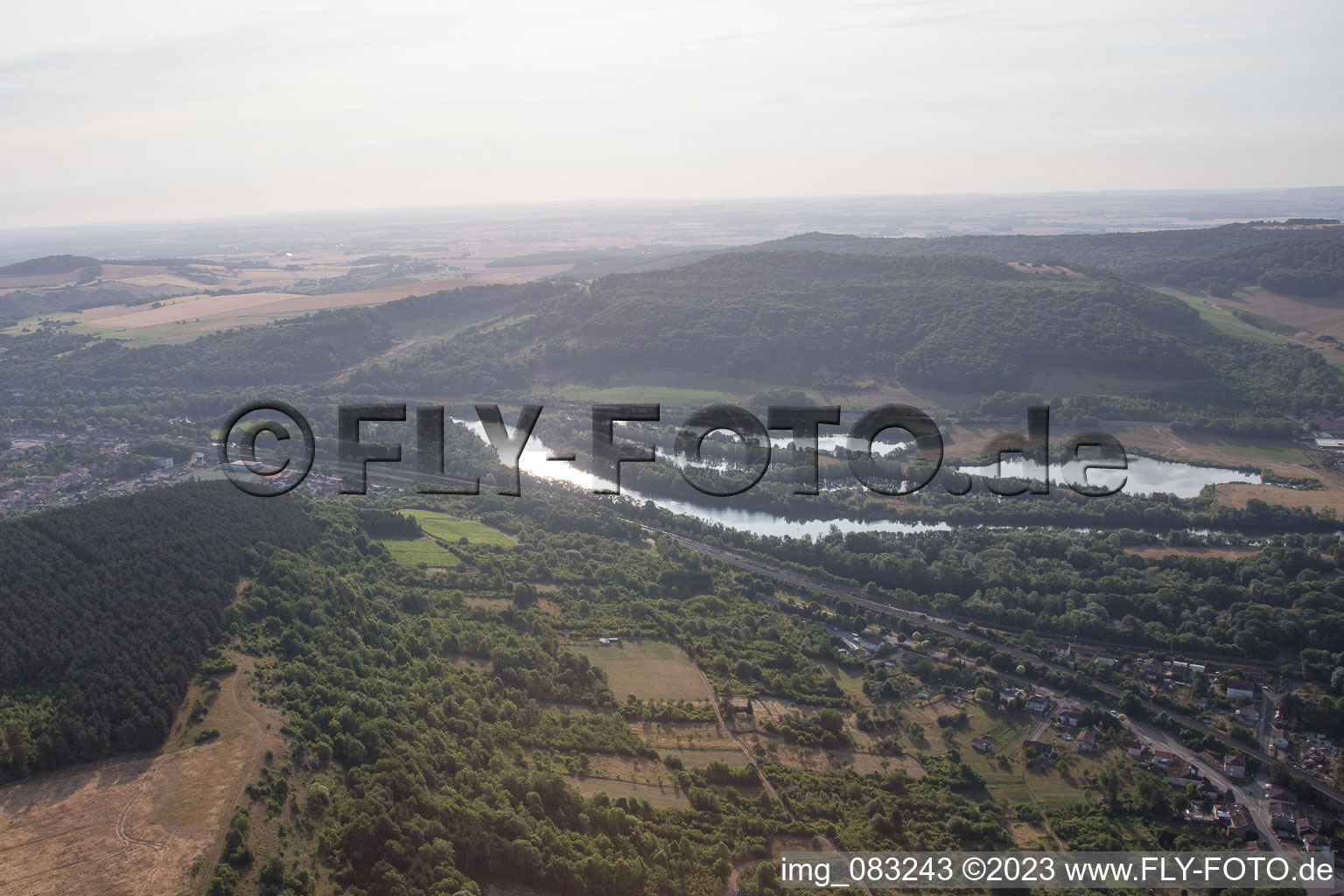 Aerial view of Arnaville in the state Meurthe et Moselle, France