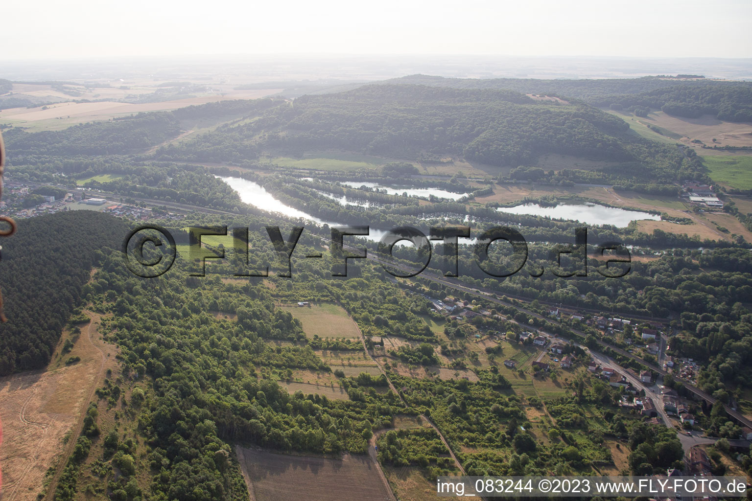 Aerial photograpy of Arnaville in the state Meurthe et Moselle, France