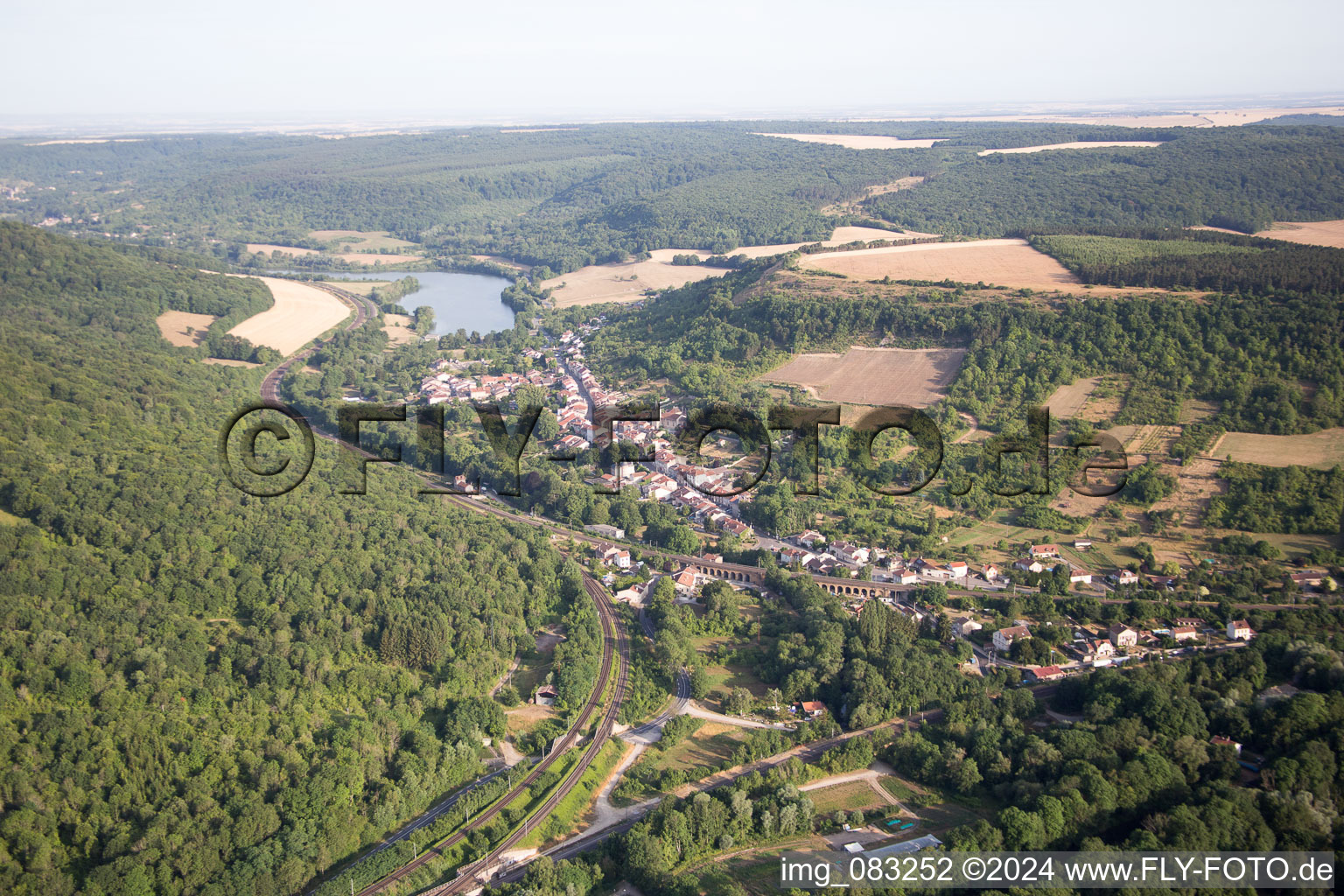 Aerial view of Arry in the state Moselle, France