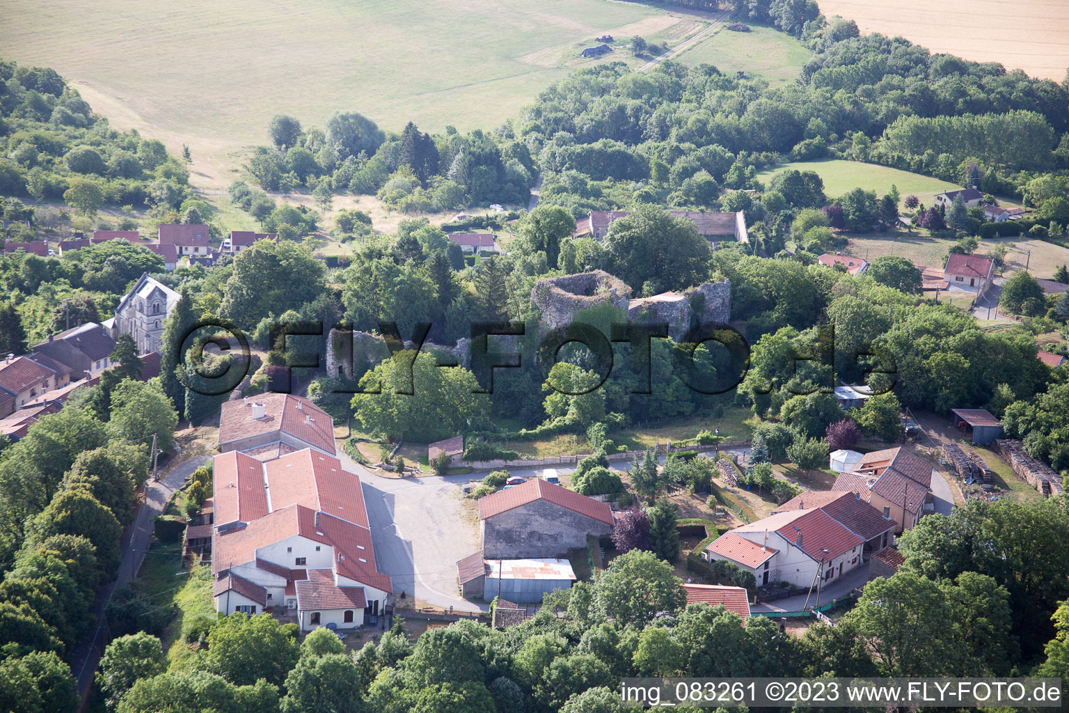 Aerial photograpy of Prény in the state Meurthe et Moselle, France