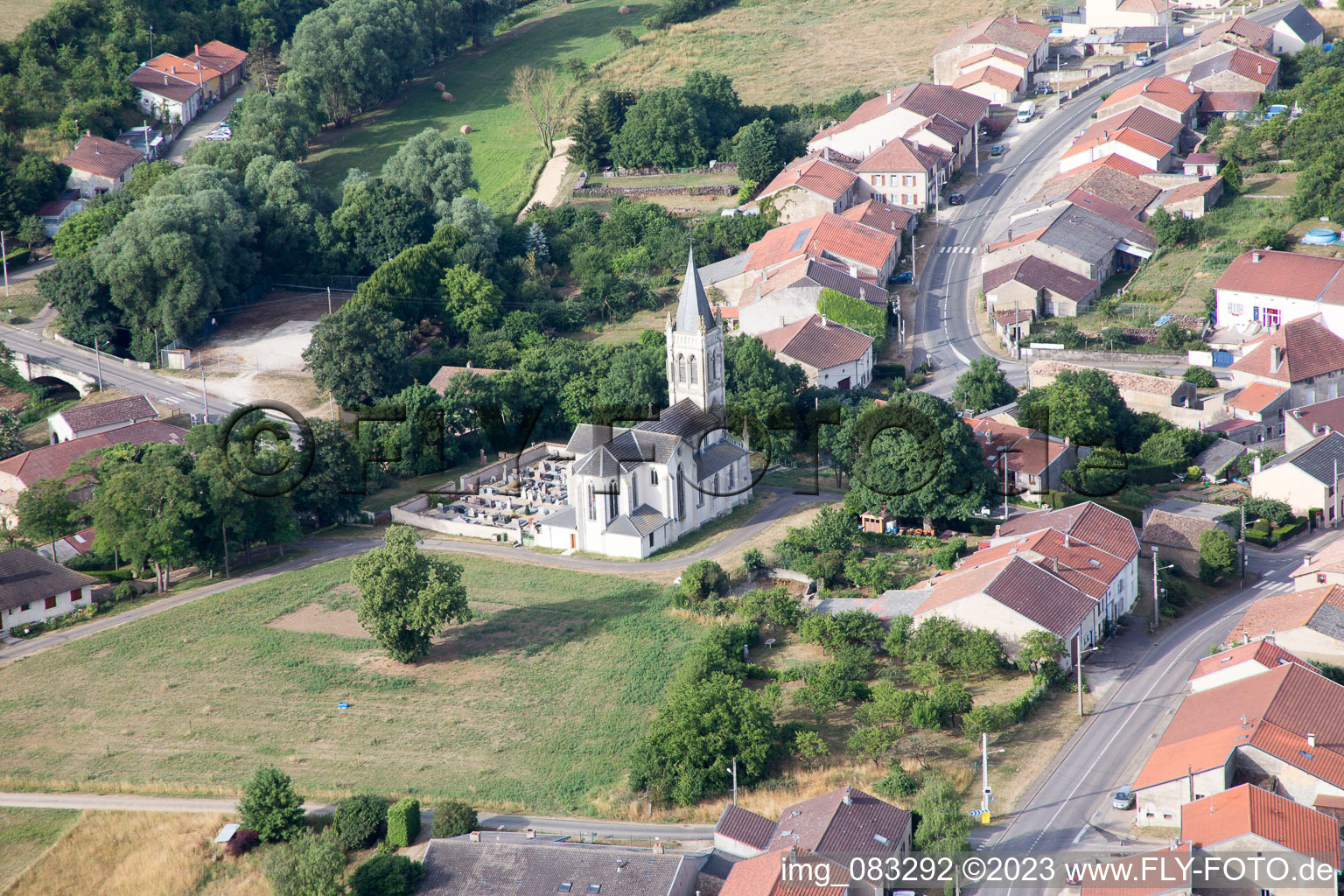 Aerial view of Pannes in the state Meurthe et Moselle, France