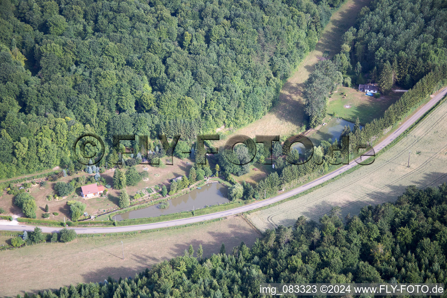 Fish ponds in Lamorville in the state Meuse, France