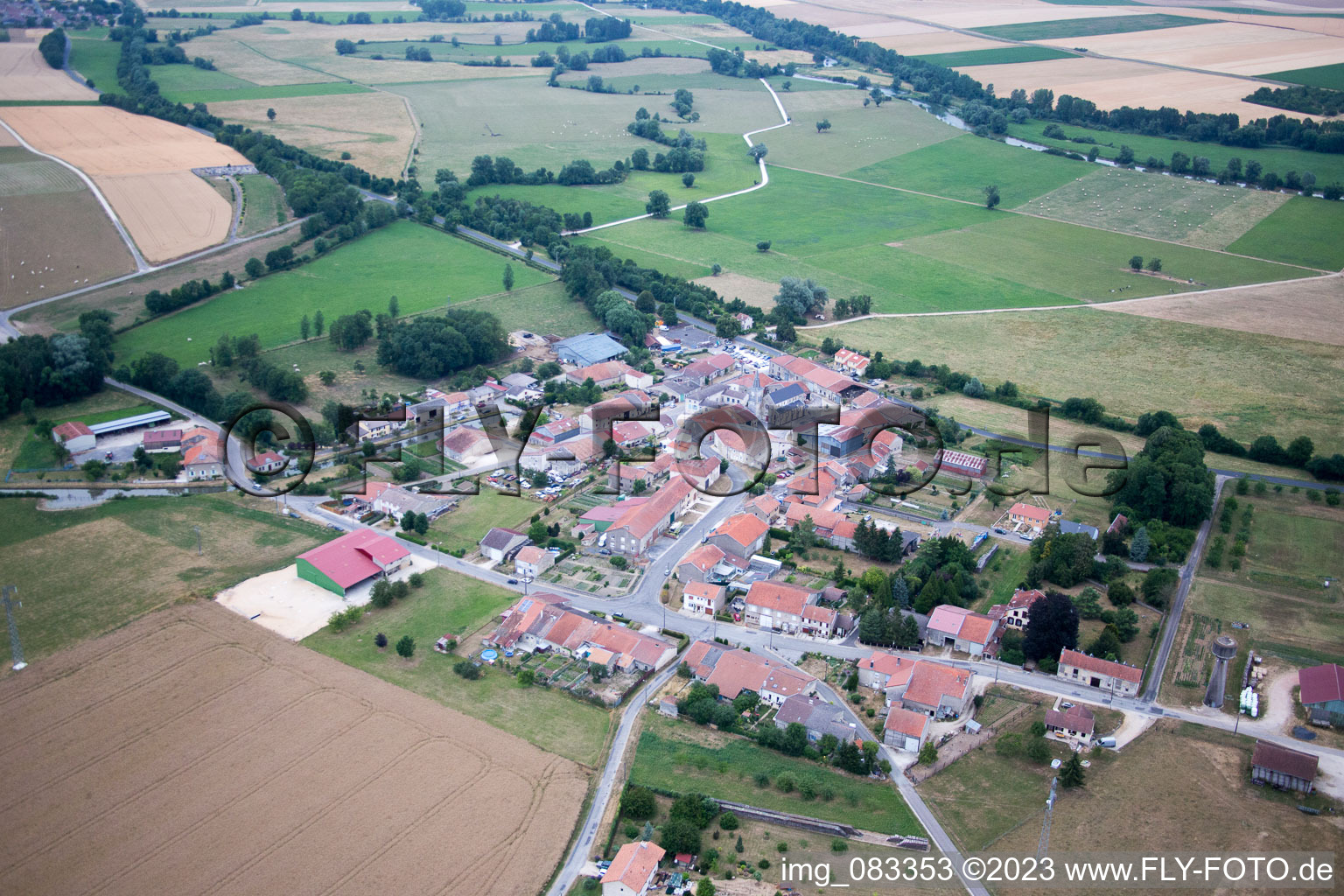 Aerial photograpy of Woimbey in the state Meuse, France