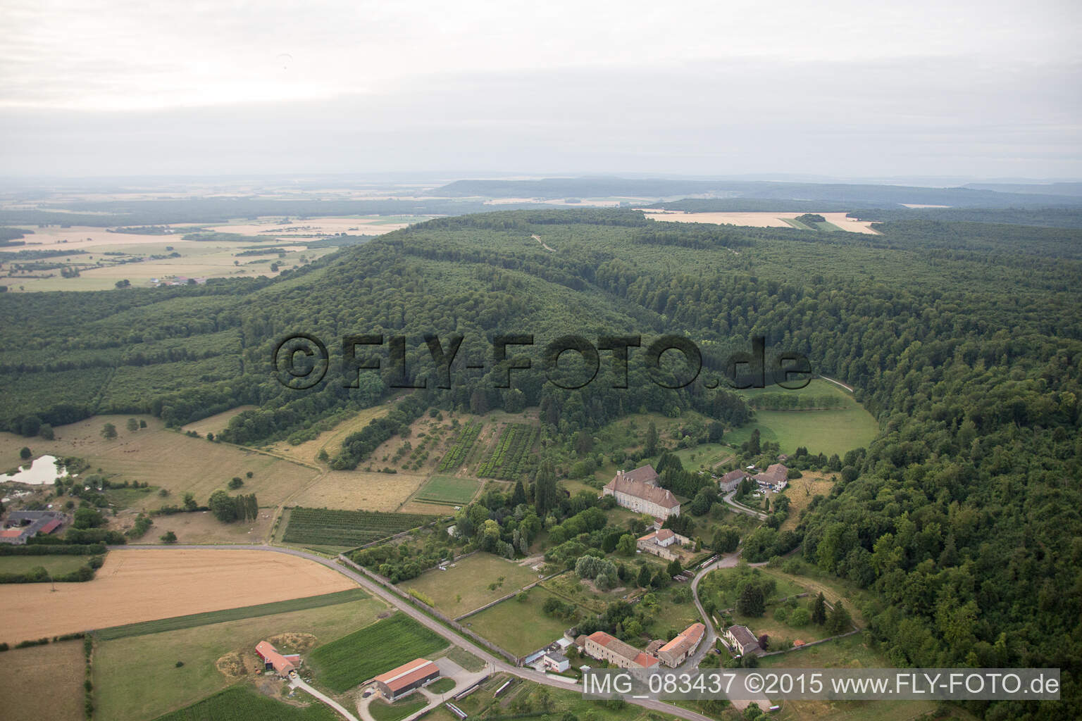 Aerial photograpy of Geville in the state Meuse, France