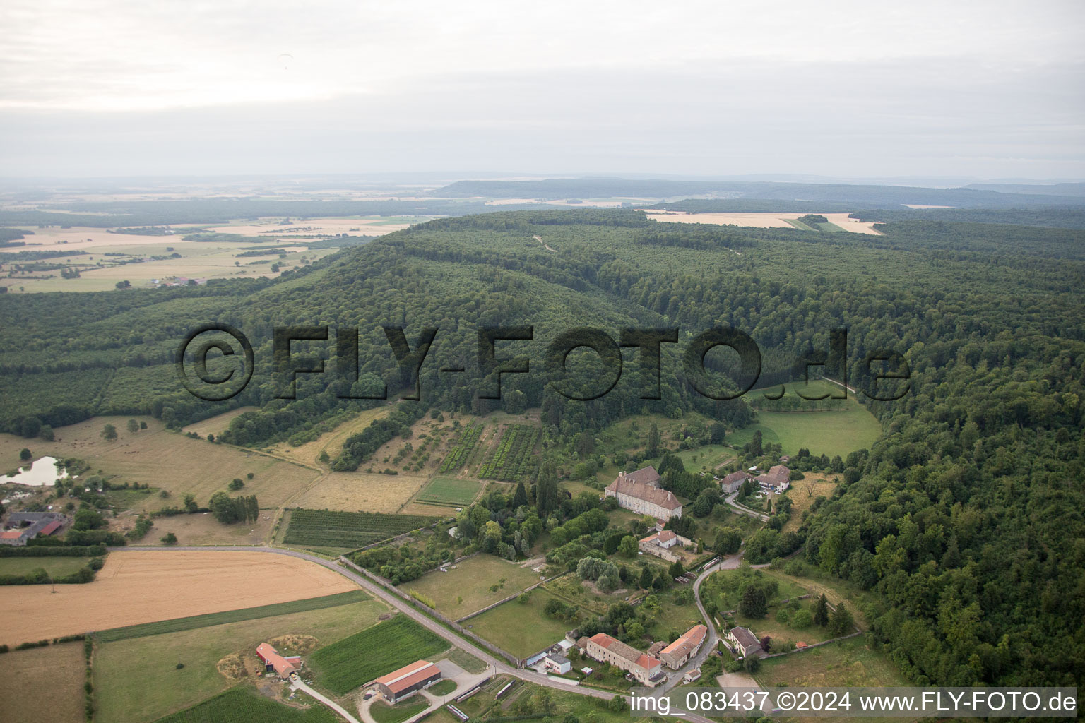 Aerial photograpy of Geville in the state Meuse, France