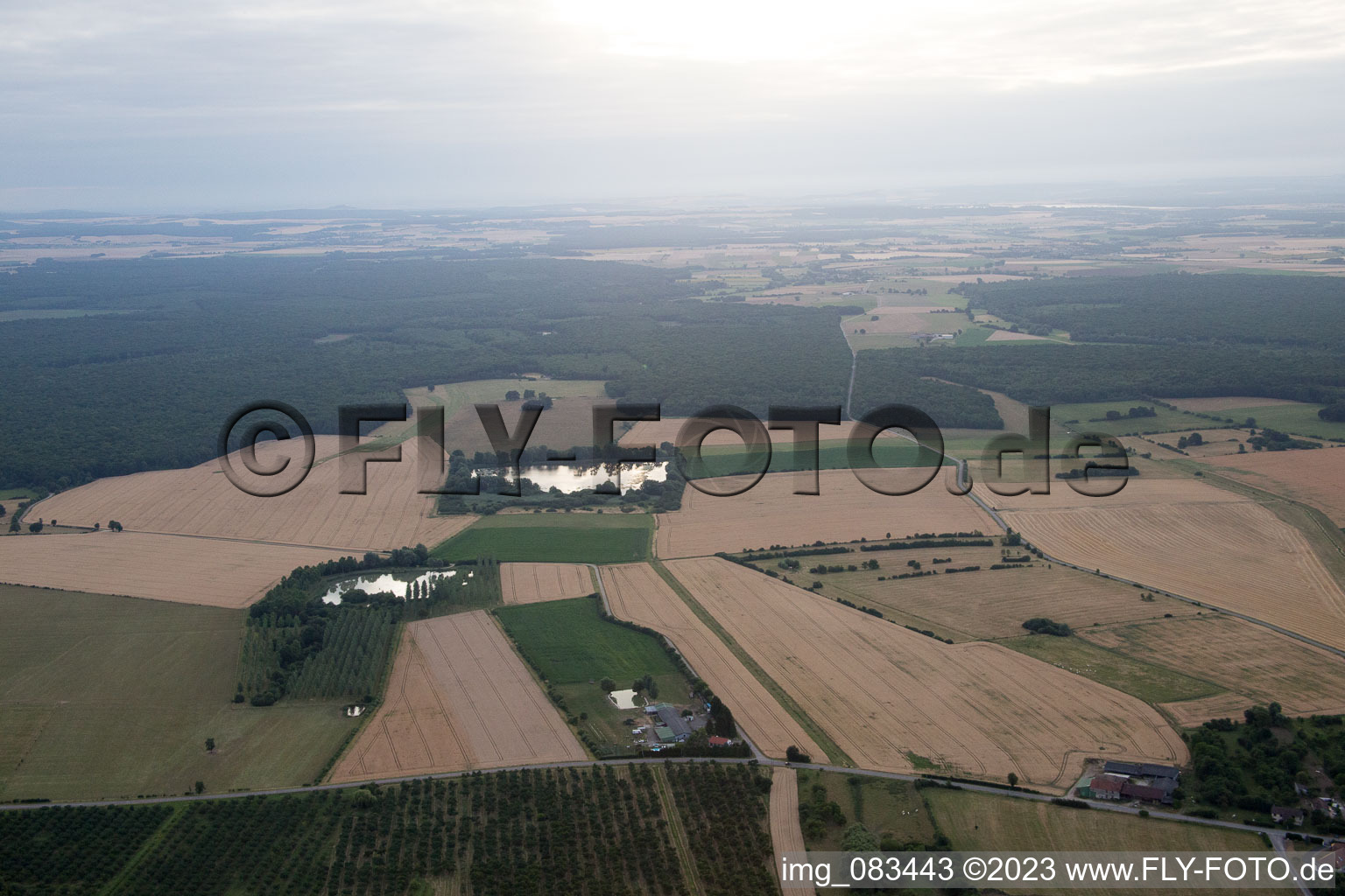 Aerial photograpy of Boucq in the state Meurthe et Moselle, France