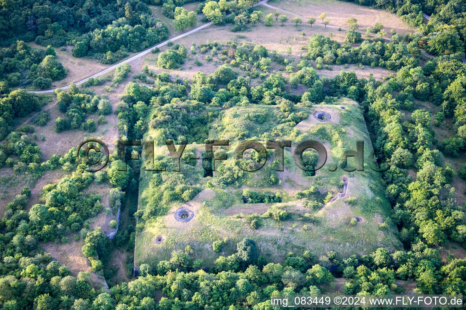 Bunker building complex made of concrete and steel Fort de Lucey in Lucey in Grand Est, France