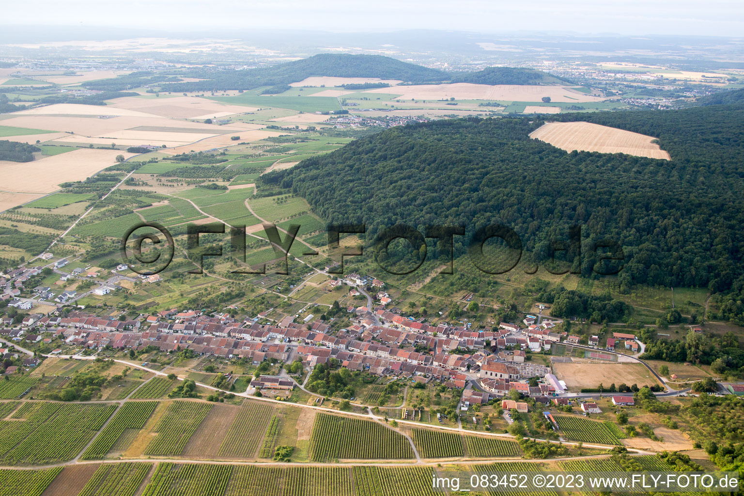 Lucey in the state Meurthe et Moselle, France from above