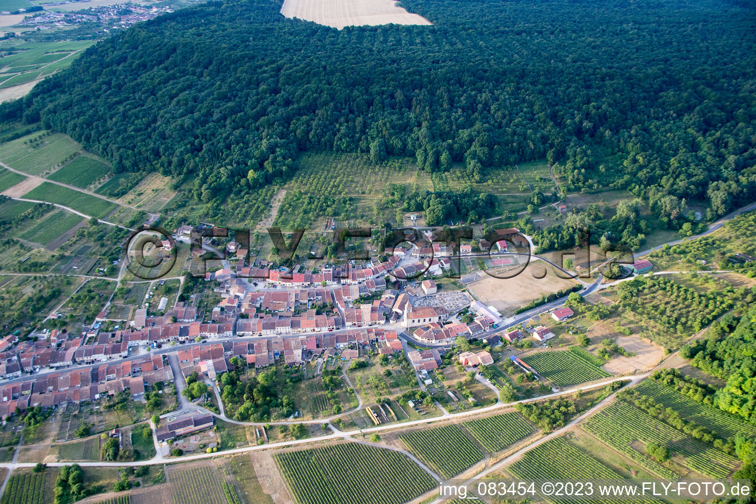 Lucey in the state Meurthe et Moselle, France seen from above