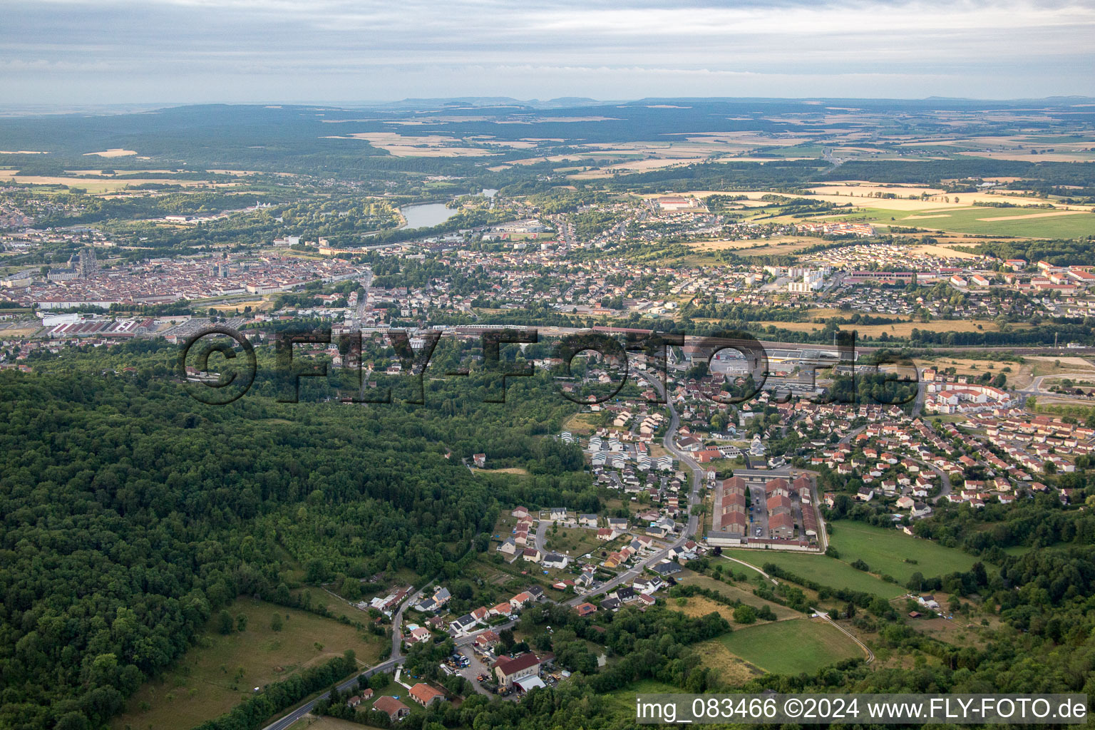 Aerial view of Écrouves in the state Meurthe et Moselle, France